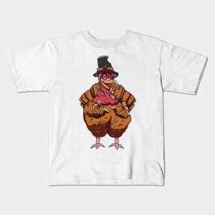 Zombie Apocalypse Turkey Halloween Thanksgiving Horror Kids T-Shirt